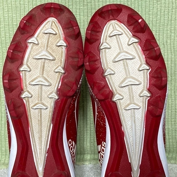 Adidas Men's Litestrike Red/White SPG 753001 Baseball Cleats Shoes Size 5.5 - Picture 9 of 11